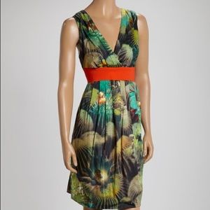 ANTHROPOLOGY Eva Franco Cactus Abstract Dress
